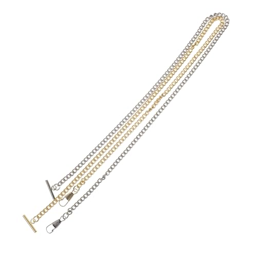 Ipetboom 2stücke Bar Metall Taschenuhrkette Mit Haken Jeans Gürtelkette Dekorative Taschenuhrketten Für Männer Und Frauen Langlebig von Ipetboom