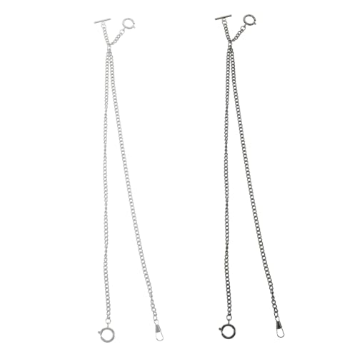 Ipetboom 2 Stück Taschenuhr Kette Metall Uhrkette Vintage Stil Leichte Langlebige Hosen Westeanhängerkette für Herren und Damen Vielseitig für Taschenuhren und Jeans Geeignet von Ipetboom