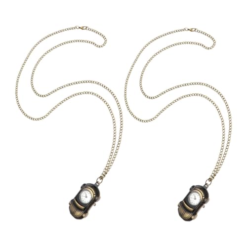 Ipetboom 2stücke Vintage Taschenuhr Für Damen Mechanische Broschenuhr Graduierung Dekorative Uhr Für Auto Und Zuhause von Ipetboom