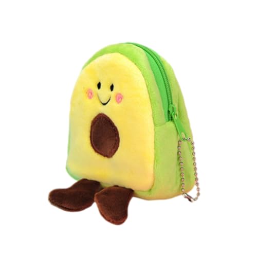 Ipetboom 2 Stück Teiliges Avocado Münzgeldbörse aus Strapazierfähigem Fruchtförmige Mini Geldbörse mit Münzfach und Lippenstifthalter Cartoonartige Damen Portemonnaies für Alltag Schule von Ipetboom