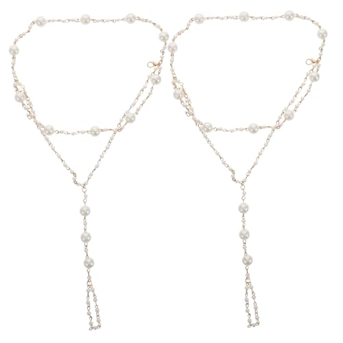 Ipetboom 2stücke Fußkettchen Mit Perlenakzenten Verstellbarer Zehenring Für Damen Strandfußschmuck Barfuß-fußkette Fußaccessoire Für Lässige Outfits Und Sommerschmuck von Ipetboom