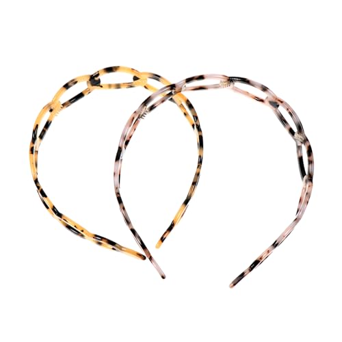 Ipetboom 2 Stück Teiliges Haarschmuck Tortoiseshell Haarreifen mit Zähnen Rutschfest Atmungsaktiv für Damen Brautjungfern Geeignet für Hochzeit und Alltag Zufällige Farbe Zufällige Farbe von Ipetboom