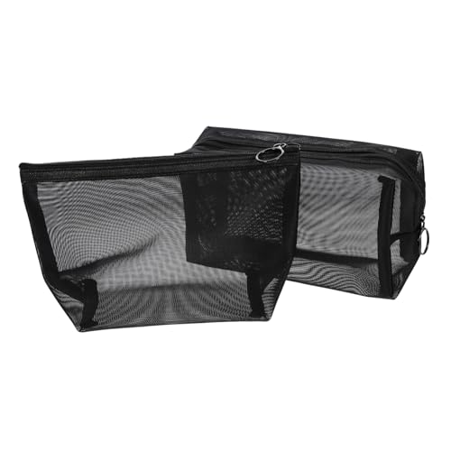Ipetboom 2 Stück Teiliges Reise Kosmetiktaschen Große Kapazität Transparente Schwarze Netzstruktur Praktischer Makeup Organizer für Herren Vielseitiger Kulturbeutel für Reisen Business und von Ipetboom