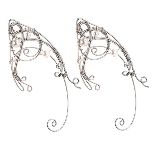 Ipetboom 2 Stück Teiliges Retro Ohrklipser Damen Ear Cuff Ohrringe Ohrhaken Schmuck Handgefertigt Modisch Elegant Ohrlöcher von Ipetboom