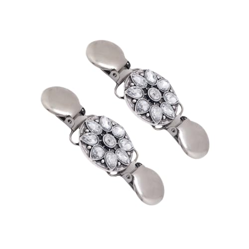 Ipetboom 2 Stück Teiliges Vintage Blütenbroschen Cardigan Clips für Damen Stilvolle Strickjacken und Schalspangen Anstecknadeln für Pullover und Tücher Auffälliges Accessoire von Ipetboom