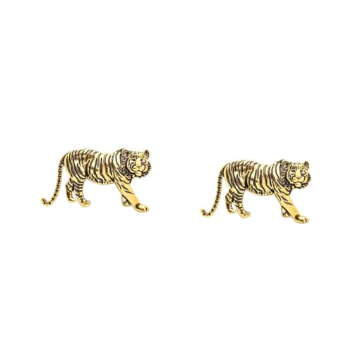Ipetboom 2 Stück Tiger Brosche für Männer Elegantes Ansteckabzeichen Hochwertigem Material für Anzüge Mäntel Schals Besondere Anlässe Langlebig von Ipetboom