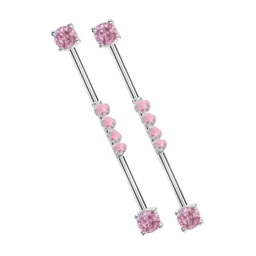 Ipetboom 2 Stück Titanstahl Industrial Barbell Ohrstecker mit Funkelnden Cz perlen Ergonomisch Geformt Modernes Design Damen und Herren Knorpelpiercing Schmuck Ipetboom 2 Stück Titanstahl Industrial Barbell Ohrstecker mit Funkelnden Cz perlen Ergonomisch Geformt Modernes Design Damen und Herren Knorpelpiercing Schmuck von Ipetboom