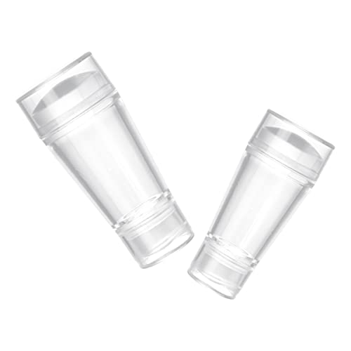 Ipetboom 2 Stück Transparente Nagel Stempel Doppel Ended Silikon Maniküre Stamper für Nail Art Selbstgemacht Professionelles Nagelkunst Werkzeug von Ipetboom