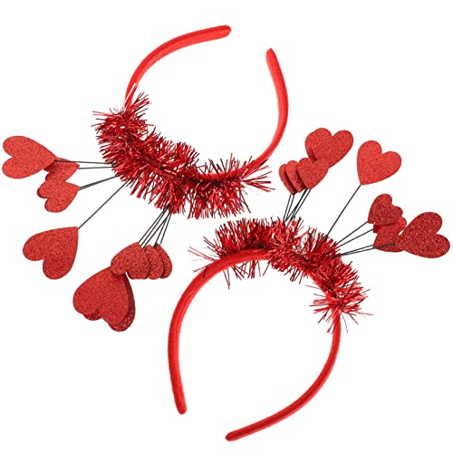 Ipetboom 2stücke Glitzer Herz-headbands Für Valentinstag Dekorative Haarbänder Für Partys Festivals Und Besondere Anlässe Bequem Und Langlebig von Ipetboom