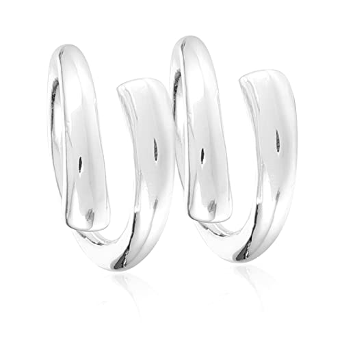Ipetboom 2stücke Offene Ringe Für Damen Verstellbare Silberringe Fingerringe Aus Ser Silber Schlichtes Design Geeignet Für Alltag Und Feiertage von Ipetboom