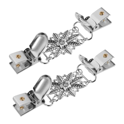 Ipetboom 2 Stück Vintage Blüten Schalclips Retro Pullover Clip Zinklegierung Brosche für Damen für Kragen Schals und Kleidung Vielseitige Stylingmöglichkeiten von Ipetboom