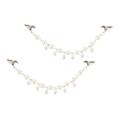 Ipetboom 2 Stück Vintage Cardigan Clips mit Kunstperlen Retro Broschen für Damen Eleganter Schulterjacken und Pulloverhalter Kleidungsschmuck Befestiger von Ipetboom