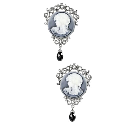 Ipetboom 2 Stück Vintage Damen Brosche mit Porträt Design Viktorianische Anstecknadel für Kleidung Schal Hut Pullover Einzigartiger Schmuck für Besondere Anlässe Tägliches von Ipetboom