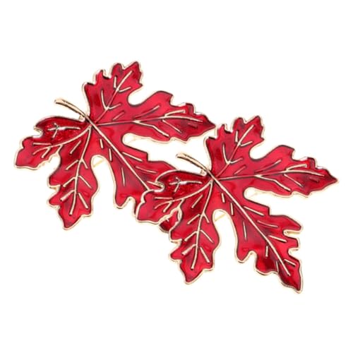Ipetboom 2 Stück Vintage Maple Leaf Brosche Langlebiger Legierung Modebewusste Anstecknadel für Kleid Stola und Hut Farbecht Verformungsbeständig Elegantes Accessoire für Frauen zu von Ipetboom