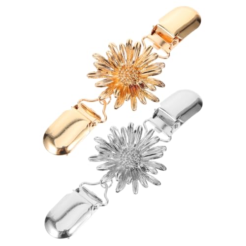 Ipetboom 2 Stück Vintage Strickjackenclip Blumenform Modischer Cinch Clip für Pullover und Cardigan Multifunktionaler Damen Schulterclip Robust und Stilvoll Passend für Vielseitige Outfits von Ipetboom