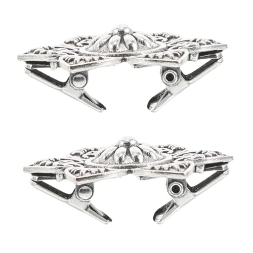 Ipetboom 2 Stück Vintage-pullover-clips: Blumen-schal-kleider-hemd-clips Retro-strickjacke-kragenkette Broschennadeln Für Frauen Und Mädchen von Ipetboom