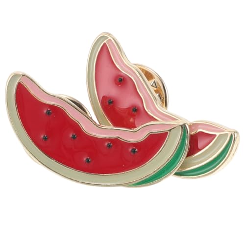 Ipetboom 2 Stück Wassermelonen broschen aus Robustem Zinklegierung Verspielte Anstecknadeln für Damen Vielseitige Cardigan Clips für Party Alltag und Romantische Anlässe von Ipetboom