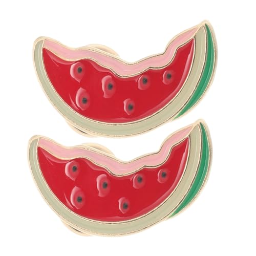 Ipetboom 2stücke Teiliges Wassermelonen-broschen Legierung Kreative Anstecknadel Im Obstdesign Trendige Und Verspielte Accessoires Für Kleidung Und Taschen von Ipetboom