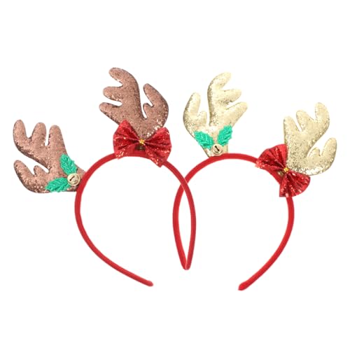 Ipetboom 2stücke Weihnachts Antler Haarreifen Mit Für Kostüm Und Party-verkleidungen Funkelnde -haarbänder Für Und Mädchen Fesche Weihnachtsaccessoires von Ipetboom