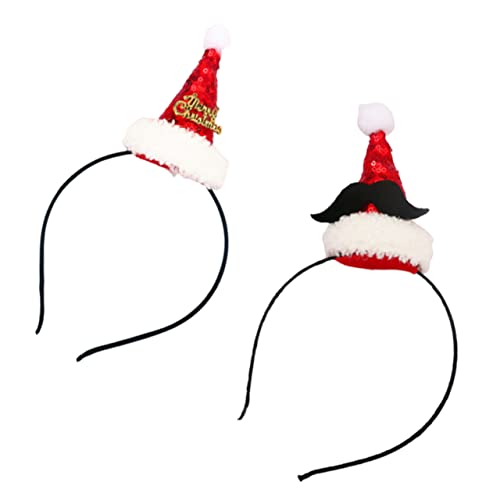 Ipetboom 2stücke Weihnachts-haarband Mit Glitzerhut Vielseitige Festtags-haarschmuck-dekoration Für Partys Und Feiern Für Halloween Geburtstage Und Andere Anlässe von Ipetboom