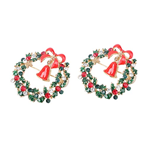 Ipetboom 2 Stück Weihnachtsbrosche Legierung Kreative Anstecknadel für Festliche Kleidung für Weihnachten und Feierlichkeiten von Ipetboom