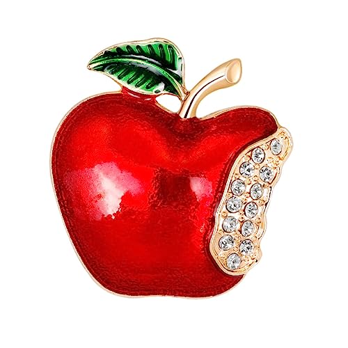 Ipetboom 2 Stück Weihnachtsbroschen Apfel Broschen für Damen Kreative Anstecker mit Verschiedenen Weihnachtsmotiven Schmuck für Partys und Festliche Kleidung von Ipetboom