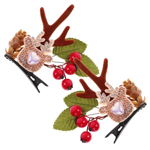 Ipetboom 2stücke Weihnachts Haarclips Für Mädchen Süße Antler Haarspangen Als Niedliche Haardekorationen Für Partys Und Festlichkeiten von Ipetboom