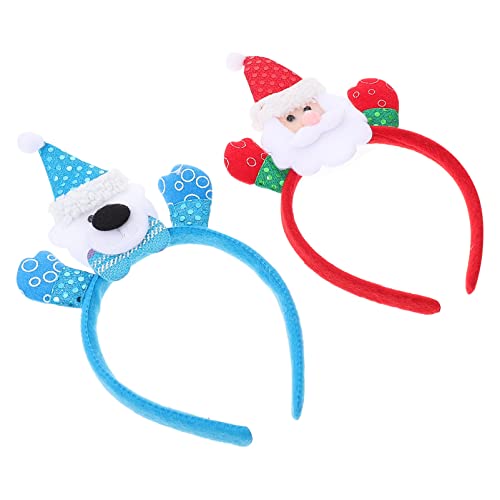 Ipetboom 2 Stück Weihnachtsstirnband Beleuchtetes Stirnband Kinderstirnbänder Kopfbedeckungen Für Weihnachtsfeiern Bezauberndes Weihnachtshaarband Leuchtendes Weihnachtshaarband von Ipetboom