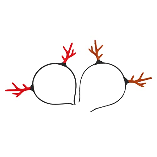 Ipetboom 2stücke Weihnachts-haarreifen Mit Geweih-design Lustige Antler Haarbänder Für Erwachsene Für Partys Und Festliche Anlässe von Ipetboom