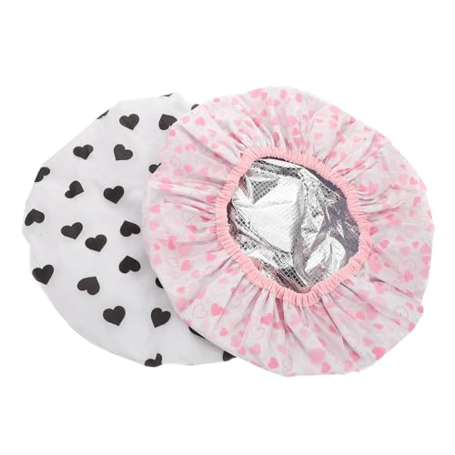 Ipetboom 2stücke Haarbadehut Aus Alufolie Wiederverwendbare Duschhaube Wasserdichte Tiefenpflegehaube Elastische Haarabdeckung Für Frauen Und Damen Antistatische Schlafkappe Für von Ipetboom