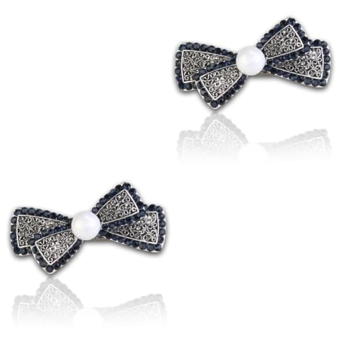 Ipetboom 2 Stücke Form Bowknot Haarspange Pferdeschwanz Clip Perlen Haarspange für Frauen Haar Ipetboom 2 Stücke Form Bowknot Haarspange Pferdeschwanz Clip Perlen Haarspange für Frauen Haar von Ipetboom