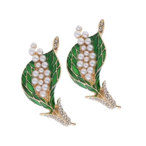 Ipetboom 2 Stücke Weizen Design Broschen für Frauen Legierungs Broschen zur Dekoration von Kleidung Taschen Schals für Besondere Anlässe von Ipetboom