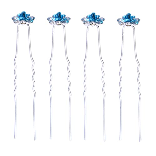 Ipetboom 20St hair accessories for girls hochzeitshaar schmuck Blaue Haarspange wedding hair accessories Kristall Haarschmuck Gabel Nadel Haarnadel Damen schmücken von Ipetboom