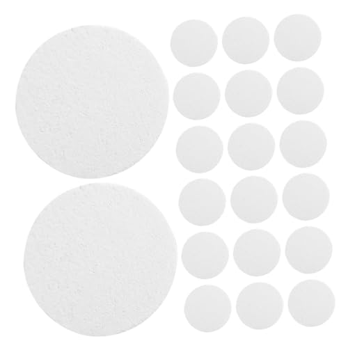 Ipetboom 20 Stück Komprimierte Gesichtsschwämme aus Weichholzfasern Ultra Dünn Schnell Expandierend Sanfte für Empfindliche Haut Wiederverwendbare Makeup Entferner Pads von Ipetboom
