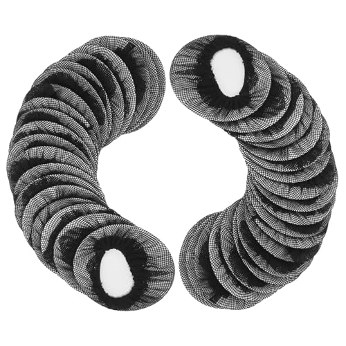 Ipetboom 20 Stück Teiliges Ballett Haarnetz Elastische Wiederverwendbare Netzhaarbänder Mittlere Schwarz für Frauen und Mädchen Sicherer bei Tanz Ballett und Eiskunstlauf von Ipetboom