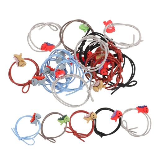 Ipetboom 20 Stück Teiliges Haargummi für Mädchen Elastische Dinosaurier Haarbänder Süße Dehnbare Haarschmuck Accessoires Geeignet für Mittleres Dickes Haar für Partys und Alltag von Ipetboom
