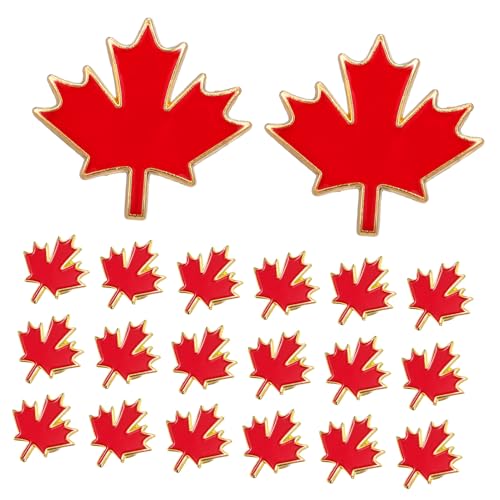 Ipetboom 20 Stück Teiliges Maple Leaf Broschen Langlebigem Metall Anstecknadeln mit Ahornblatt Design Vielseitige Kleidung Abzeichen für Alltag und Festliche Anlässe von Ipetboom