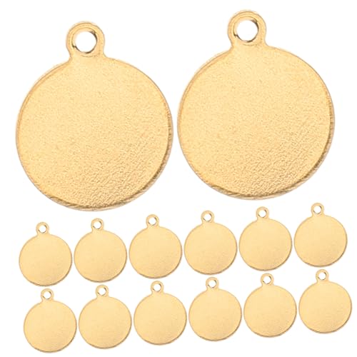 Ipetboom 20 Stück Teiliges Runde Anhänger Tabletts Goldene Cabochon Fassung Glatte Oberfläche Vielseitige DIY Schmuck Basis für Halsketten Ohrringe Foto Schmuckgestaltung von Ipetboom