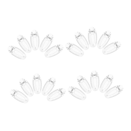 Ipetboom 20stücke Ovale Haarclips Mit Druckknopf Und Ösen-haarclips Kleine Rutschfeste Junge Haarspangen Für Junge Mädchen Transparenter Haarschmuck Seitenclips Für Kleinkinder von Ipetboom