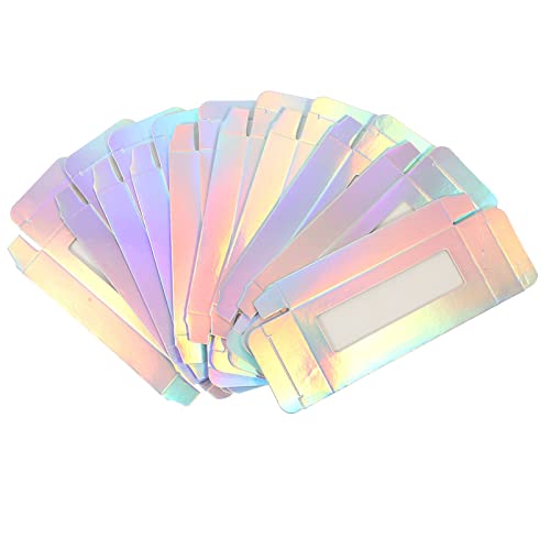 Ipetboom 20stücke Wimpern-aufbewahrungsbox Aus Glitter-papier Transparente Fenster Für Klare Sicht Kompakt Und Tragbar Für Kosmetiktaschen Und Reisen Geeignet Für Salon Und Heimgebrauch von Ipetboom