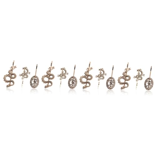 Ipetboom Drachen Haarspange Stück Punk Haarnadeln Vintage Haarspangen Vintage Haar Accessoires Metallische Haarspangen Damen Haarnadel Punk Haarspange Punk Haarspangen Mädchen Haarschleifen Clips von Ipetboom