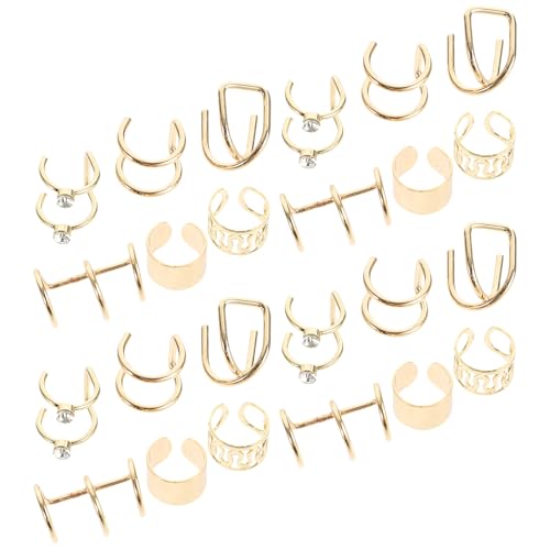 Ipetboom 24stücke Metall-ohrmanschetten-ohrringe Piercing Ohrclips Für Damen Dekorative Und Einzigartige Ohrringe Als Für Mädchen von Ipetboom