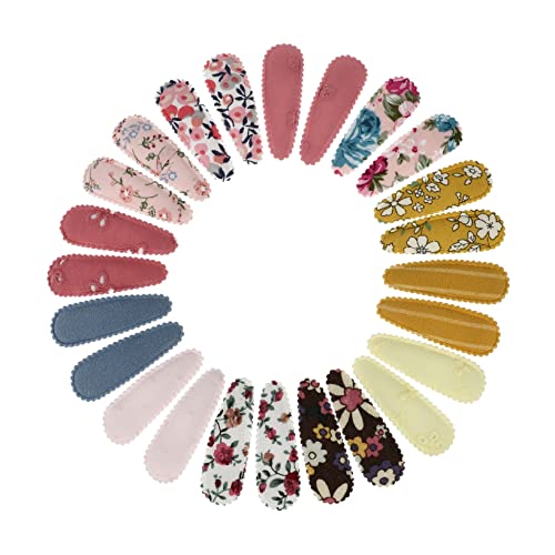 Ipetboom 24stücke Stoff Haarnadel Blume Muster Haar Clips Für Mädchen Junge Mädchen Haaraccessoires Zum Frisuren Dekorieren von Ipetboom