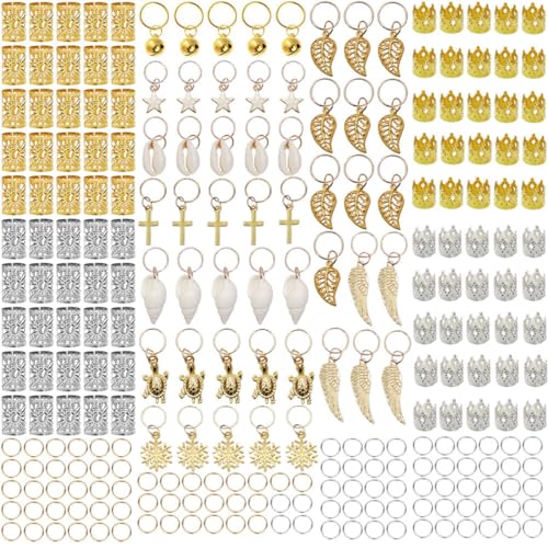 Ipetboom 250stücke Metall Dreadlock Haarnadeln Haarringe Haar Dekoration Für Mädchen Dreadlocks Frisuren Kopf Schmuck von Ipetboom
