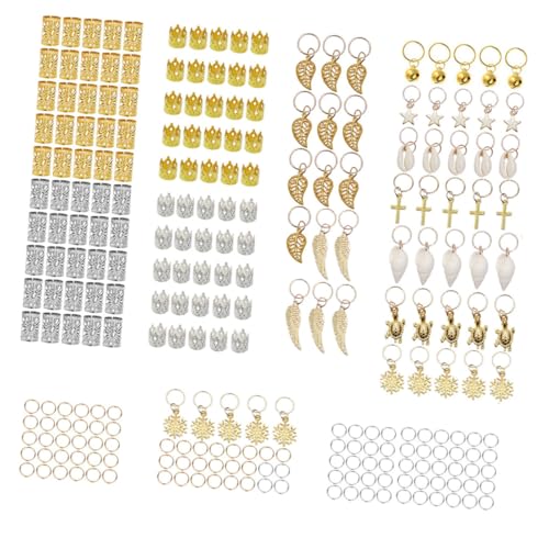 Ipetboom 250 Stück Teiliges Dreadlock Ringe aus Metall Leichte Haarschmuck Tubes für Zöpfe Ponytails Bartflechten DIY Haarmanschetten in Gold und Silber für Lange Kurze und Lockige Haare Ipetboom 250 Stück Teiliges Dreadlock Ringe aus Metall Leichte Haarschmuck Tubes für Zöpfe Ponytails Bartflechten DIY Haarmanschetten in Gold und Silber für Lange Kurze und Lockige Haare von Ipetboom