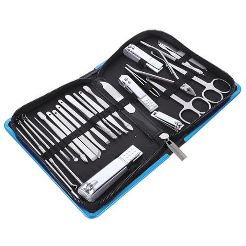 Ipetboom 26 Stück Teiliges Maniküre aus Edelstahl Tragbares Nagelpflege Pediküre Männer und Frauen Kompakt und Leicht Geeignet für Dicke und Empfindliche Nägel für Zuhause und Reisen von Ipetboom