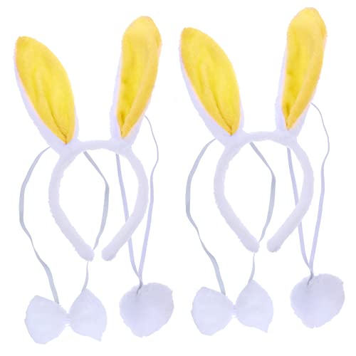Ipetboom 2satz Plüsch Kaninchen Kostüm Mit Ohren Und Schleife Für Ostern Und Cosplay Veranstaltungen Für Erwachsene von Ipetboom