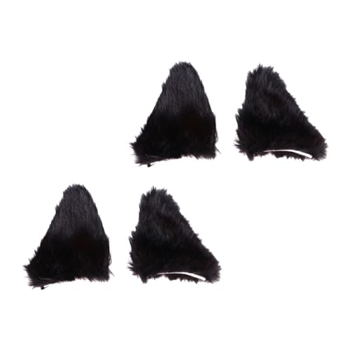 Ipetboom Katzenohr Haarnadel 2 Paar Schöne Haarspangen Für Halloween Partys Schwarze Katzenohr Haar Accessoires Für Mädchen Cosplay Kostüm Requisiten von Ipetboom
