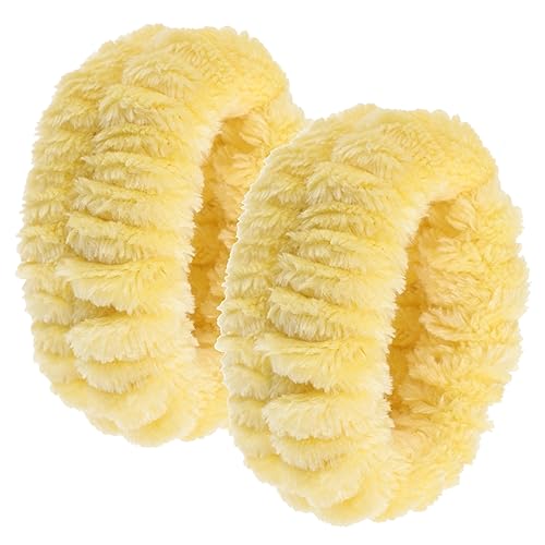 Ipetboom 2stücke Flannel Handgelenkbänder Für Mädchen Bequeme Und Saugfähige Armbänder Praktische Haarbänder Für Gesichtswäsche Und Sport Vielseitige Flauschige Handgelenk-bandsets von Ipetboom