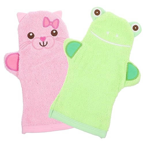 Ipetboom Badewaschlappen 2St e tierhandschuhe exfoliating glove Handschuhe für Kinder Bade-Luffa-Handschuhe Peelingfäustlinge zum Badeschäumende Fäustlinge sauber Baby von Ipetboom